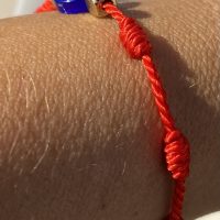 Pulseira 7 nós Vermelha Evil Eye
