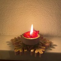 Porta Velas Floco de Neve